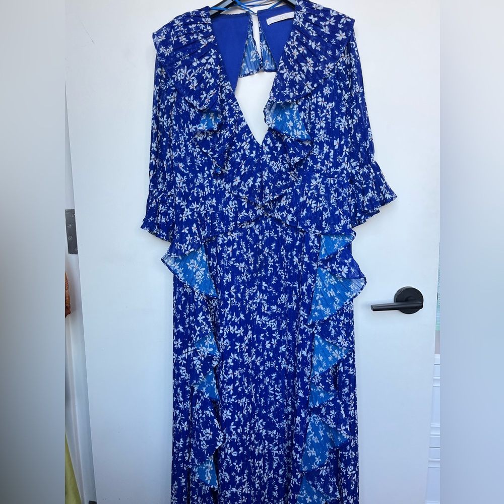 Floral Blue Maxi Dress